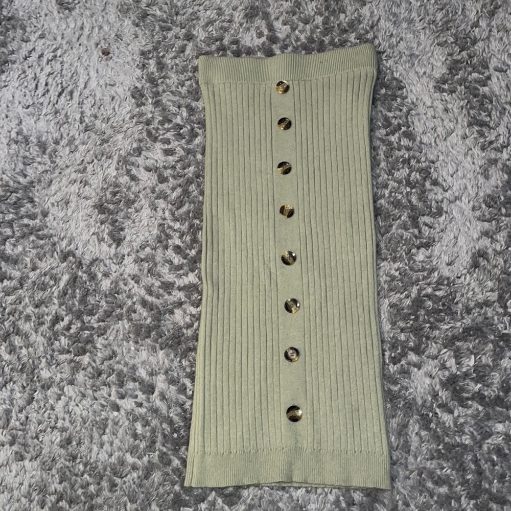 Olive long skirt